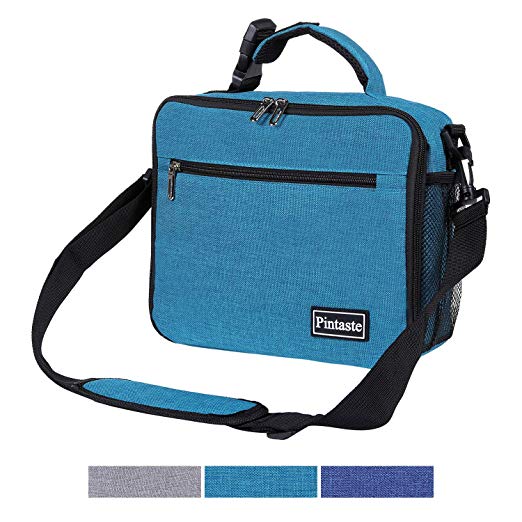 Insulated Lunch Bag for Kids Men Women, Reusable Lunch Box with Compartment, Leakproof Lunch Tote wi - steebieqa