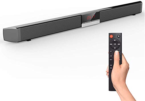 Sound Bar, 2.0 Channel Wired&Wireless Bluetooth Stereo Soundbar, Three Equalizer Mode Audio Speaker - steebieqa