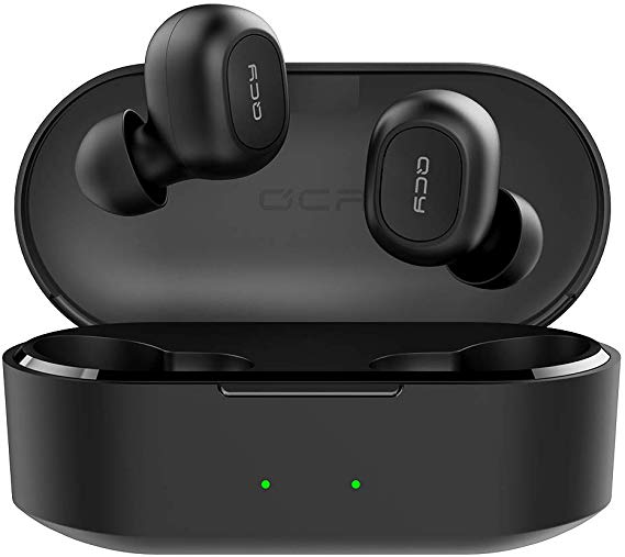 QCY T2C True Wireless Earbuds with Charging Case, TWS 5.0 Bluetooth Headphones, Compatible for iPhon - steebieqa