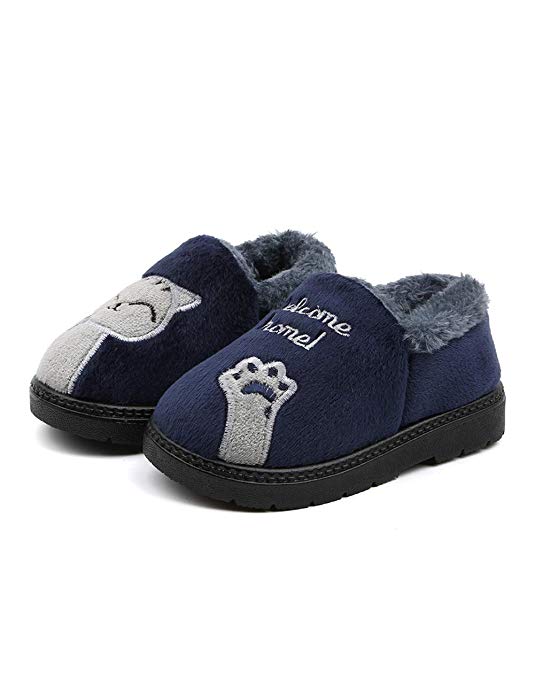 Memory Foam Funny Cat Slippers - Winter Warm Comfortable Plush House Shoes Non-Slip Sole Slip-On Cut - steebieqa