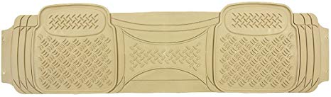 Copap Heavy Duty Rubber 1 pc Car Rear Floor Mats Universal Fit Trimmable Nibbed Backing (Beige) - steebieqa
