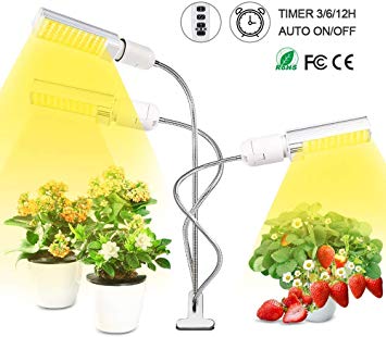 Grow Lights for Indoor Plants, Upgraded Version 75W 150 LED Full Spectrum 3/6/12H Timing Auto On/Off - steebieqa