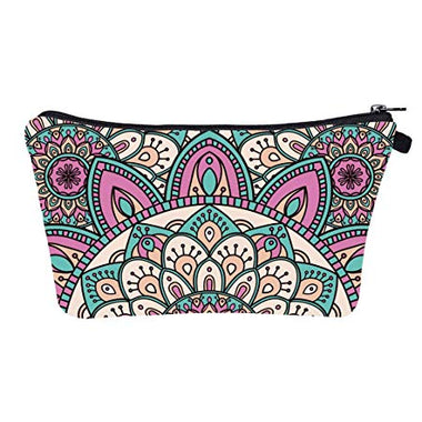 Ridkodg Adorable Portable Large Capacity Vintage Print Cosmetic Bag Travel Makeup Bag Toiletry Bags - steebieqa